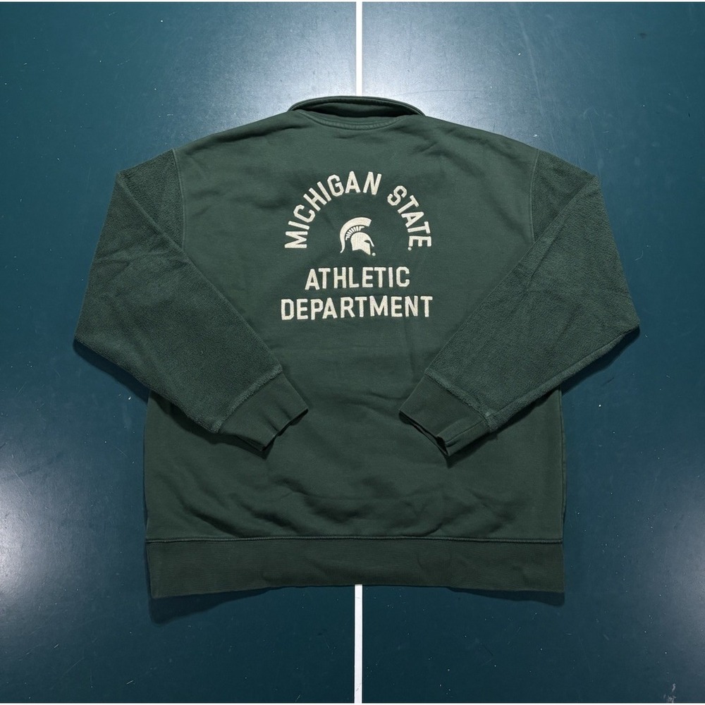 Michigan State Athletic Department Nike Pullover Quarter Zip Sweatshirt Men's L